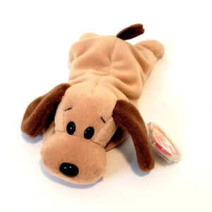 Ty Beanie Baby Bones The Dog 1994 Retired NWT Tag Protector